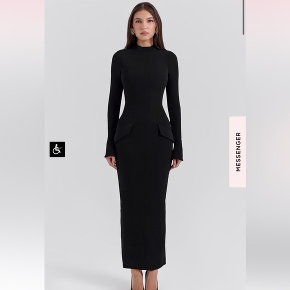House of CB Marie-Louise Black Maxi Dress - Picture 2 of 6